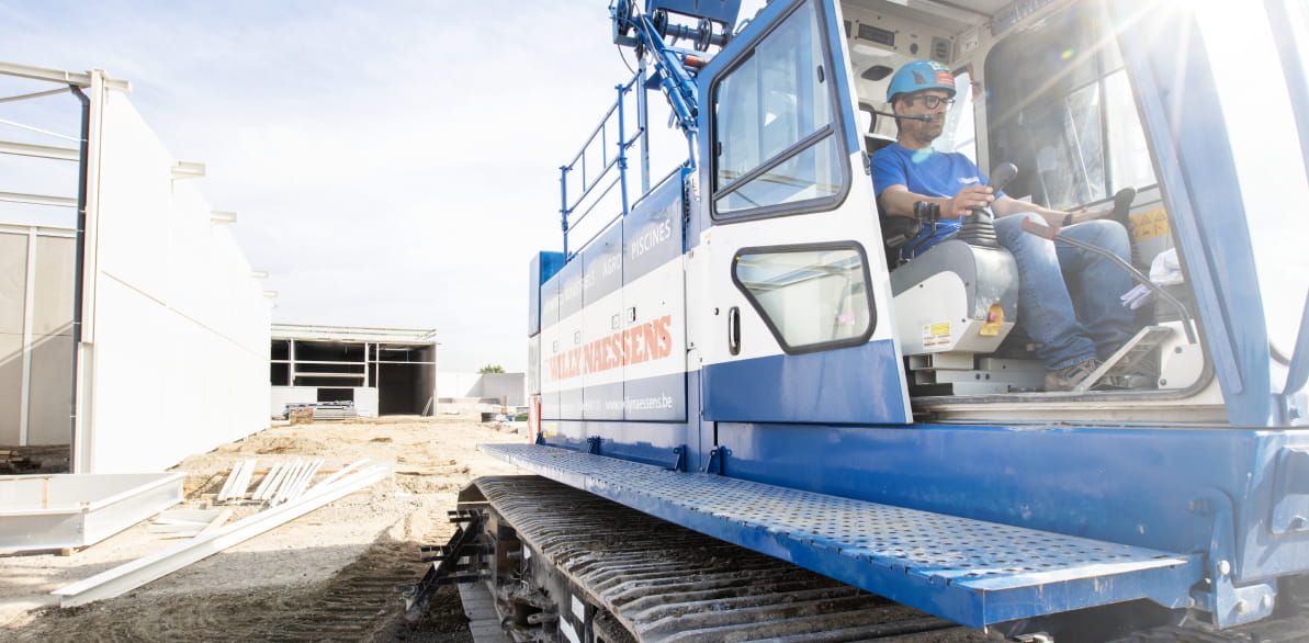 Man working with heavy machinery